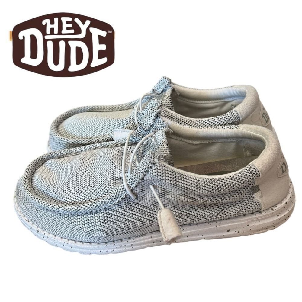 Hey Dude Wally Sox Stone White Men's Slip-on Casual Shoes 10